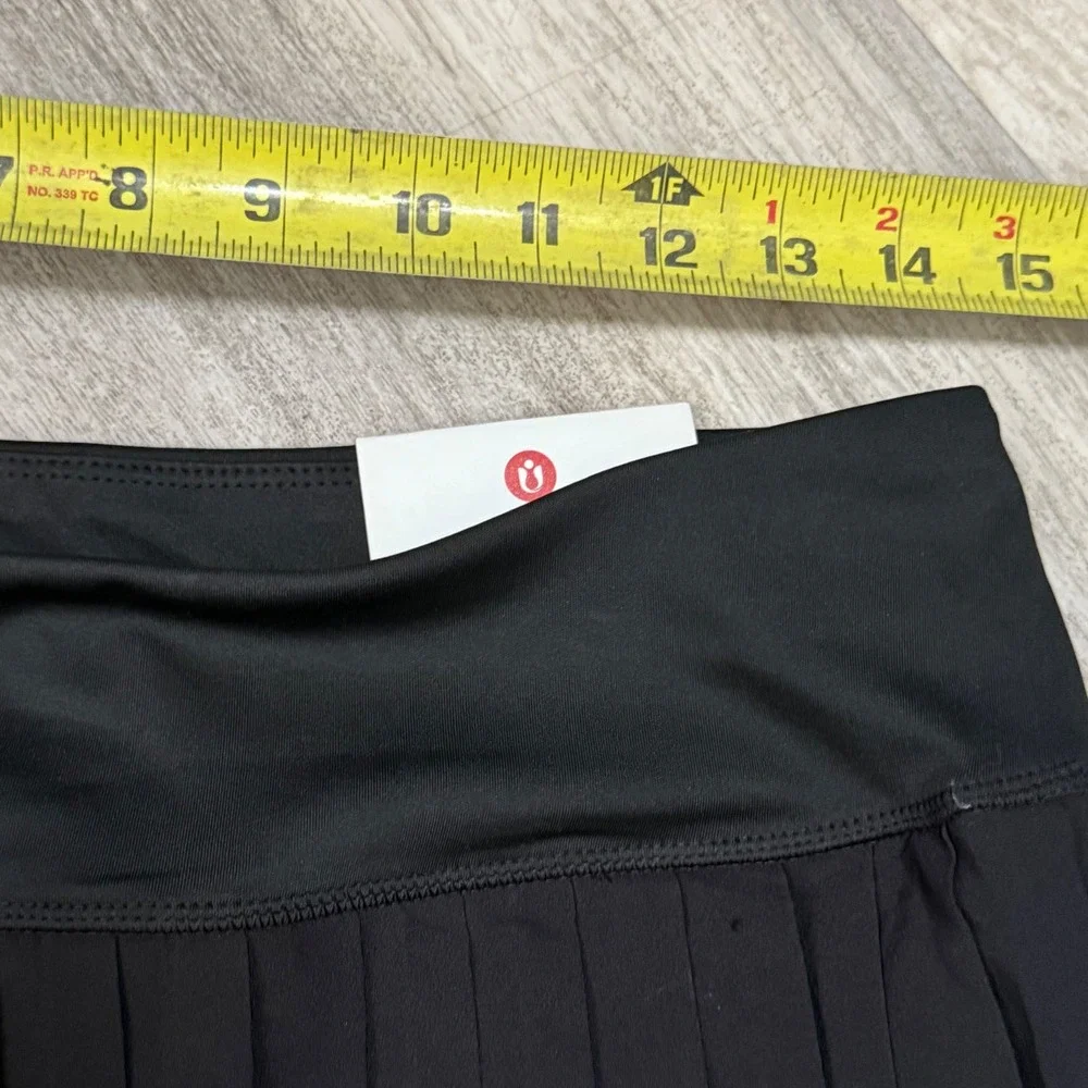 OTOS New York Blk Pleated Tennis Skirt w Built-in Shorts Athletic Activewear L‎